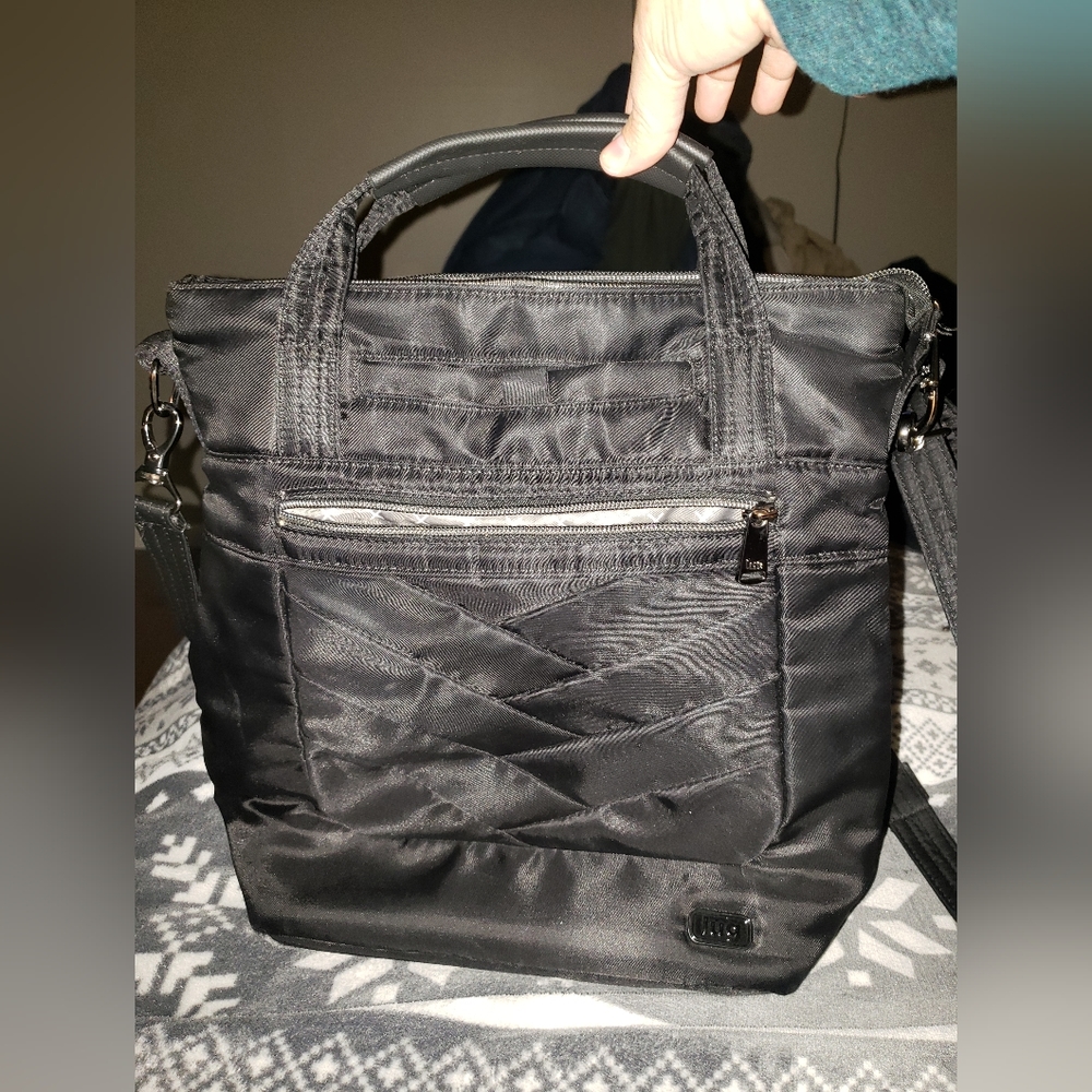 Lug North/South Crossbody Bag Courier-Blsck